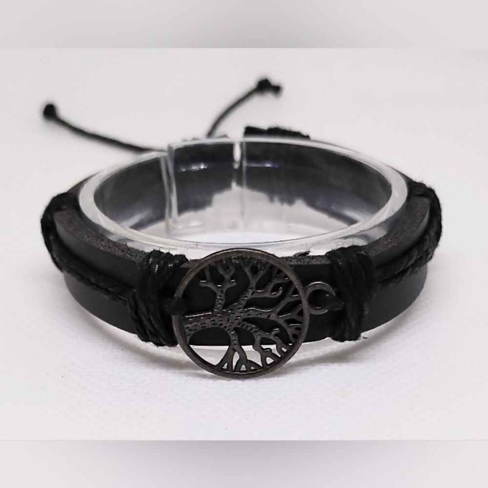 Men's leather bracelet Tree of‎ life new e41